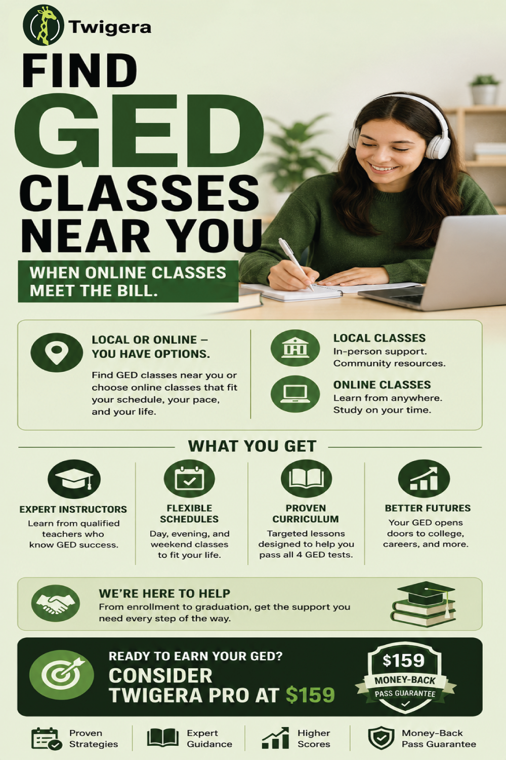 Pin: GED Classes Near Me: Free Local + Honest Online Options