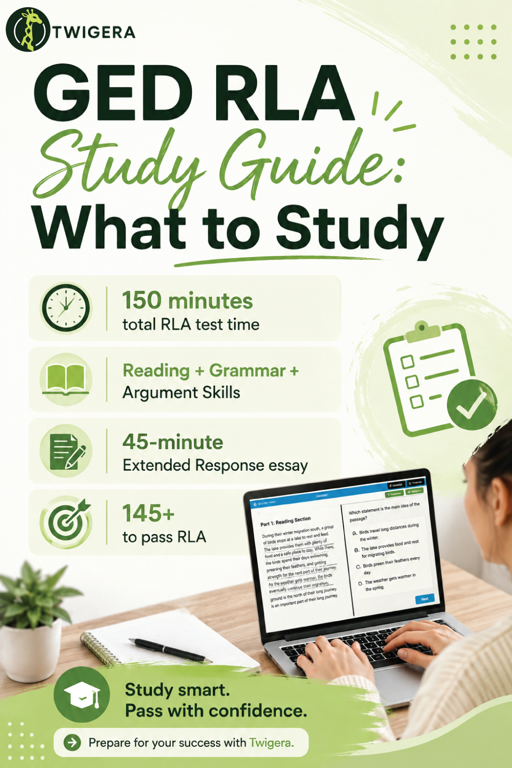 Pin: GED Language Arts Study Guide 2026: Grammar, Reading & Essay