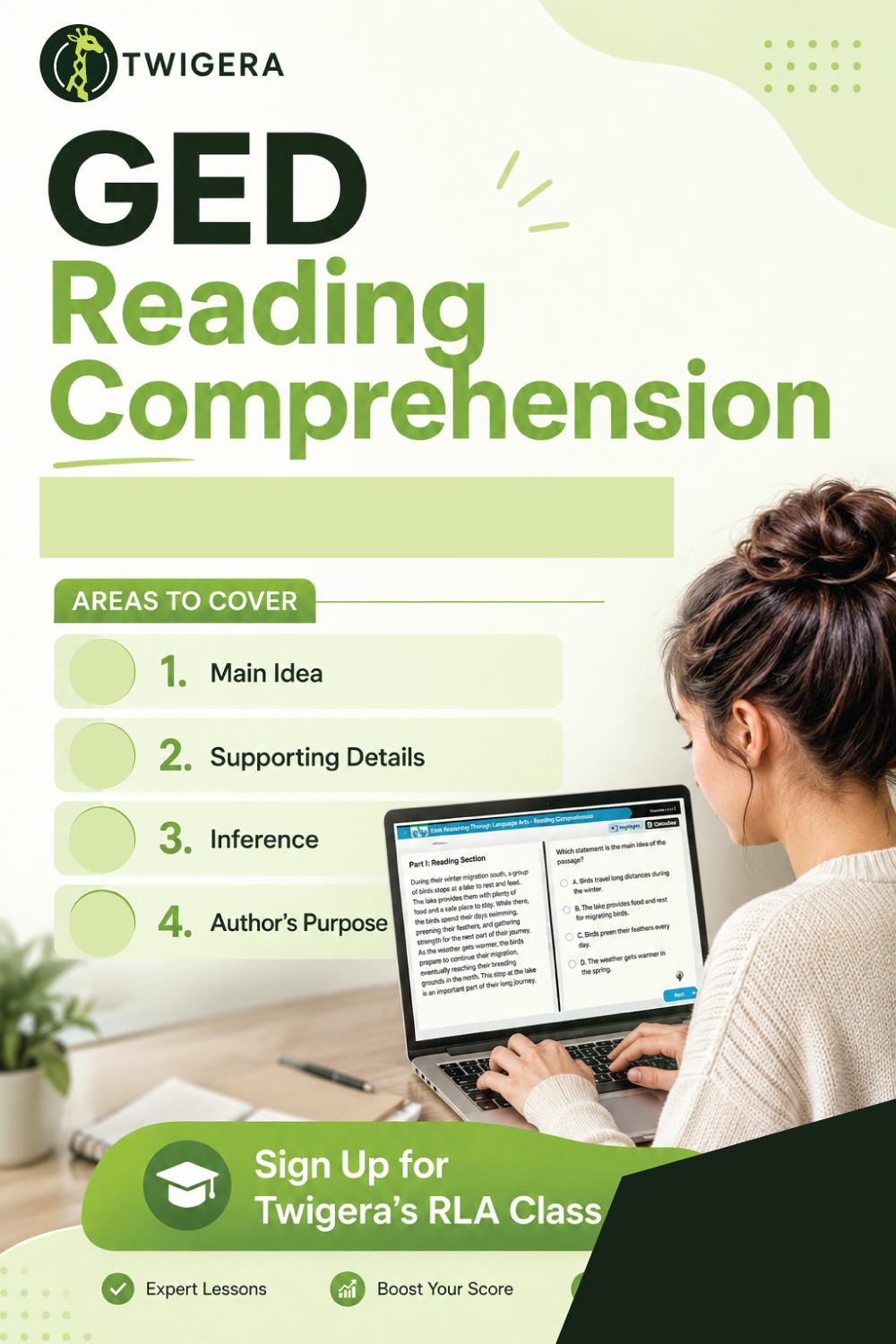 Pin: GED Reading Comprehension 2026: Main Idea & Evidence