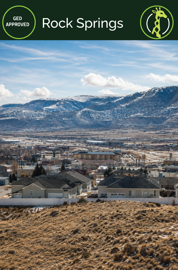 Historic downtown Rock Springs, Wyoming, in the high desert of Sweetwater County.